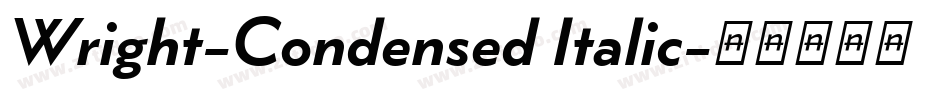 Wright-Condensed Italic字体转换